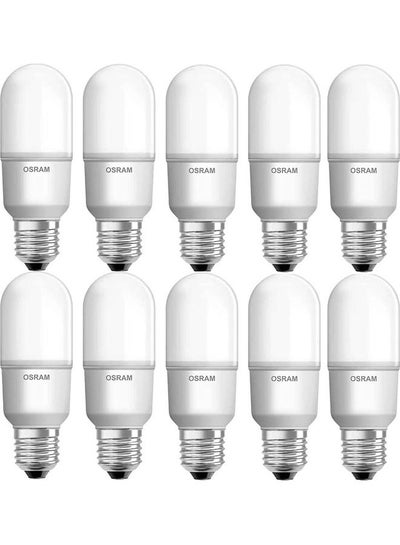 اشتري 10-Piece LED E27 Screw Lamp Bulb Pack Cool White في الامارات