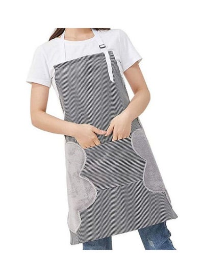 اشتري Waterproof Kitchen Apron With Microfiber Sides For Drying Multicolour في مصر