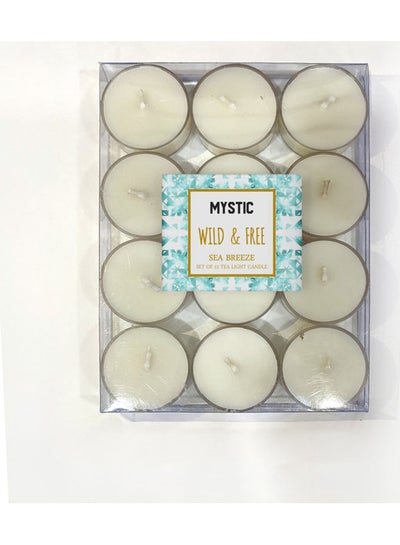 اشتري 12-Piece Scented Tea Light Candle White 215غم في الامارات