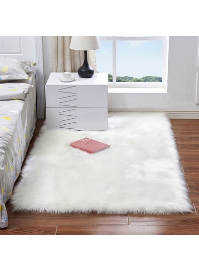 Buy Ultra Soft Fluffy Rug White in UAE