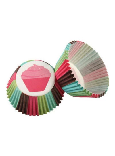 Buy 100Pcs Muffin Pattern Paper Cups Multicolour in Egypt