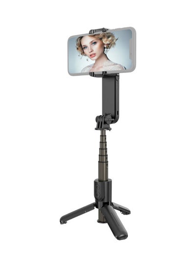 Buy Extendable Selfie Stick Tripod Black in UAE