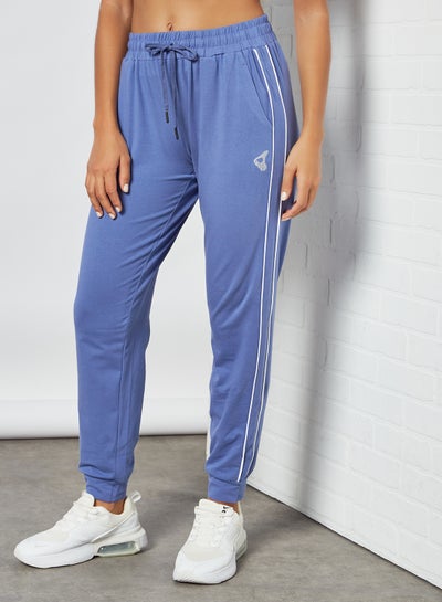 اشتري Activewear Side Tape Sweatpants Blue في الامارات