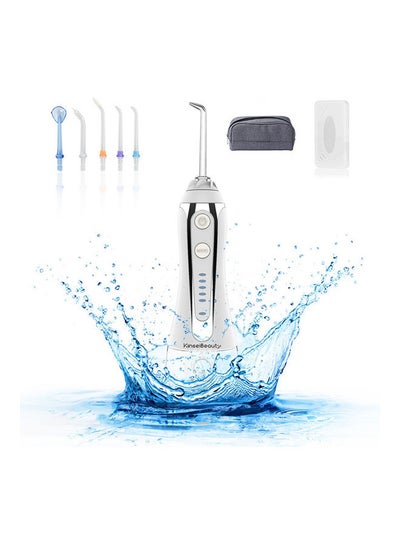 Buy 5-Mode Cordless Dental Water Flosser Kit White/Silver in Saudi Arabia