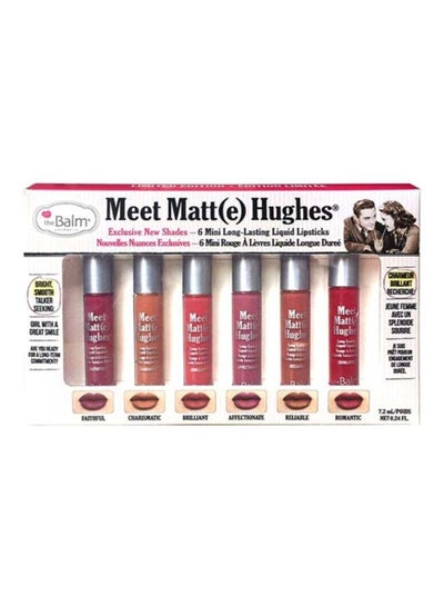 Buy Set of 6 Meet Matte Hughes Mini Long-Lasting Liquid Lipsticks Multicolour in UAE