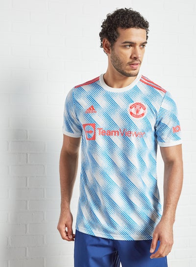 Buy Manchester United 21/22 Away Football Jersey White/Blue in Saudi Arabia