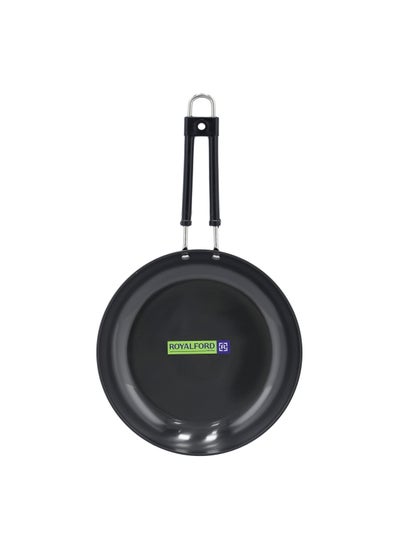 Buy Hard Anodized Frypan Black/Silver 44x8x26cm in UAE