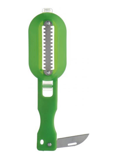 Buy Kitchen Ware Stainless Steel Fish Scale Remover With Plastic Handle Green in Egypt