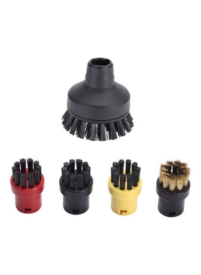 Buy 5-Piece Steam Cleaner Round Brush Set Multicolour in Saudi Arabia