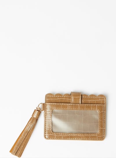 Buy Tassel Detail Card Holder Tan in UAE