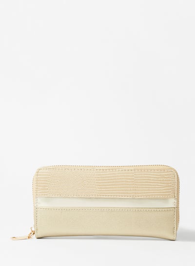 Buy Women's Zip Around Clutch Gold in UAE