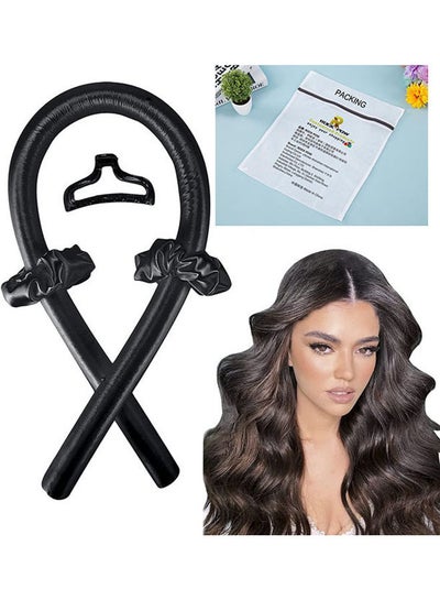 Buy Flexible Jumbo Heatless Long Hair Curler Headband Kit Black in Egypt