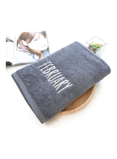 Buy Large Pure Cotton Bath Towel Grey 30X20X10cm in Saudi Arabia