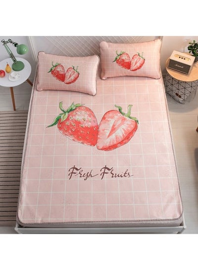 Buy Strawberry Design Bedding Set Combination Multicolour 90x200cm in UAE