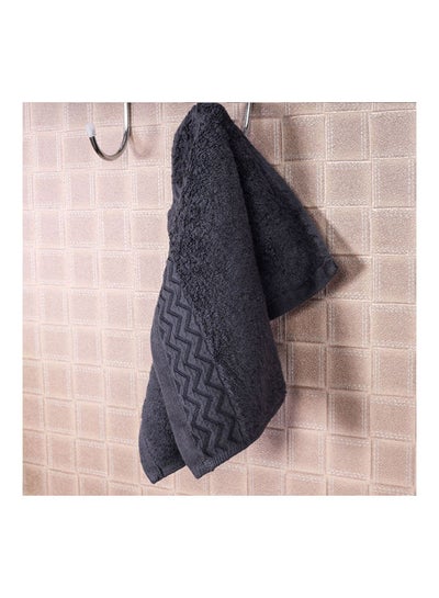 Buy Jacquard Hand Towel Navy Blue 33X33cm in Saudi Arabia