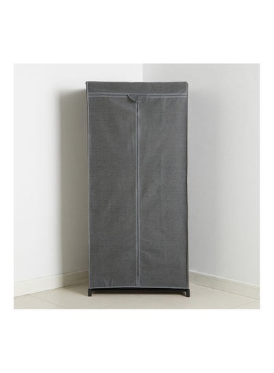 اشتري Portable Wardrobe With Zip Closure Grey 50X180X75سم في السعودية