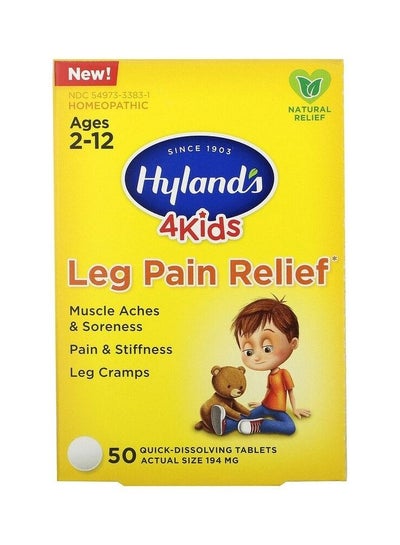 اشتري 4 Kids Leg Pain Relief Homeopathic Tablets Ages 2-12, 50 Quick-Dissolving Tablets في الامارات