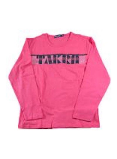 Buy Printed Round Neck Sweatshirt Pink in Egypt