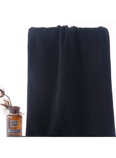 Buy Thick Face Large Bath Towel Black 15 X 15 X 10cm in Saudi Arabia