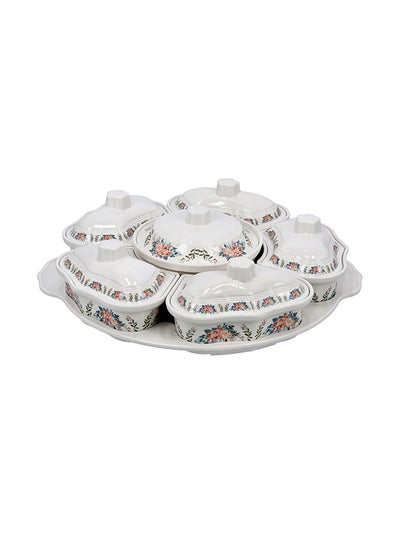 Buy Rotating Serving Tray multicolour 43.5x12.5x43.5cm in UAE