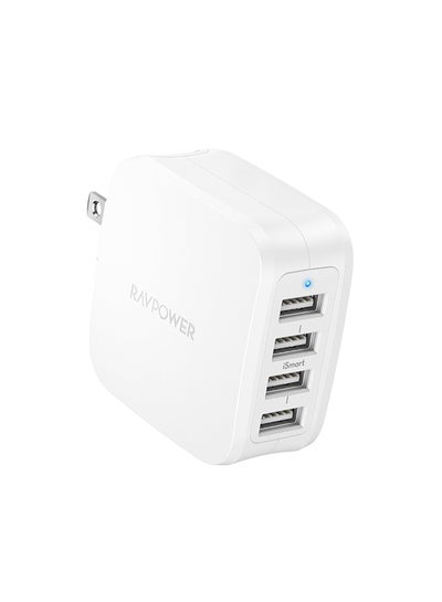 Buy Prime 40W 4-Port Wall Charger white in UAE