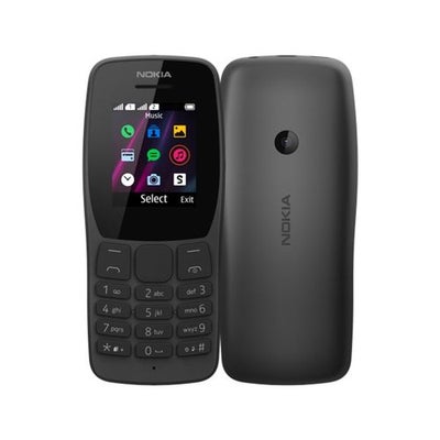 اشتري هاتف 110 ببطاقة SIM مزدوجة وذاكرة داخلية 10 ميجابايت وتقنية 2G، لون أسود في مصر