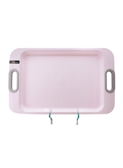 Buy Fusion Tray Pink/Grey 46x29x3cm in UAE