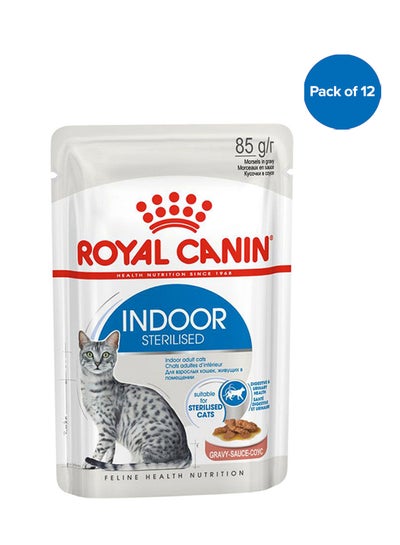 Buy Feline Health Nutrition Indoor Wet Food Pouches 85g Pack Of 12 in Saudi Arabia