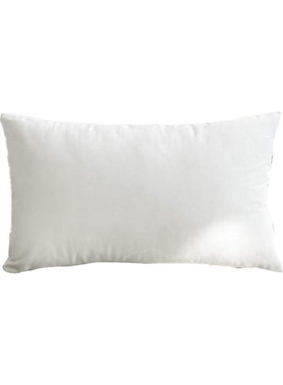 Buy Velvet Decorative Filled Cushion White in Saudi Arabia