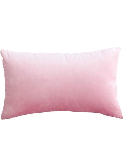 Buy Velvet Decorative Filled Cushion Pink in Saudi Arabia