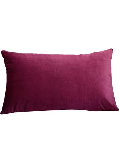 Buy Velvet Decorative Filled Cushion Red in Saudi Arabia