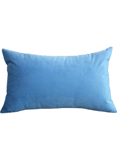 Buy Velvet Decorative Filled Cushion Blue in Saudi Arabia