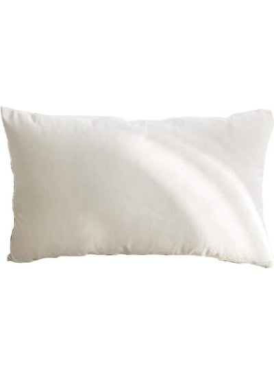 Buy Velvet Decorative Filled Cushion White in Saudi Arabia