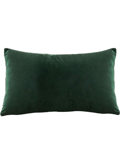 Buy Velvet Decorative Filled Cushion Green in Saudi Arabia