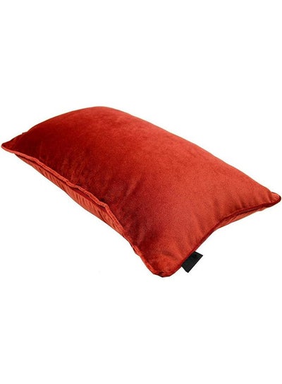 Buy Velvet Decorative Filled Cushion Orange in Saudi Arabia