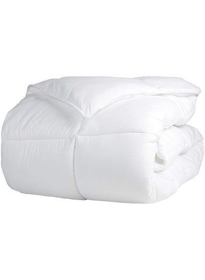 Buy Single Size 100% Cotton 233TC  Down Proof Duvet Cotton Blend White in UAE