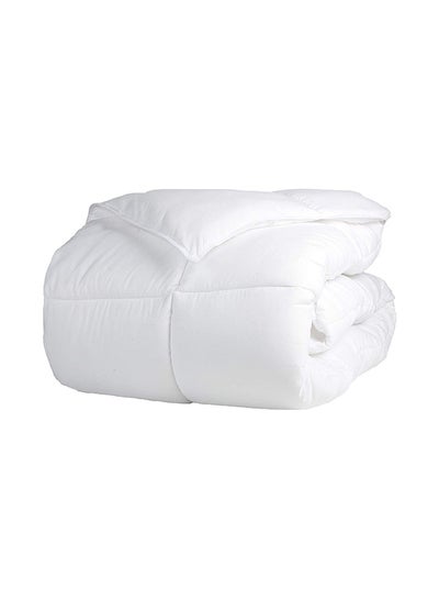 Buy Single Size Microfiber Duvet Polyester White 155x225cm in UAE