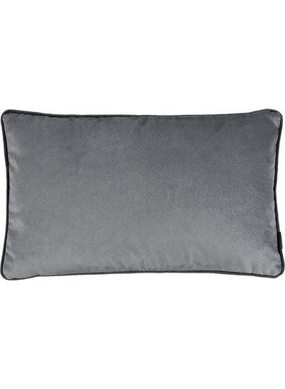 Buy Solid Velvet Decorative Cushion Grey in Saudi Arabia