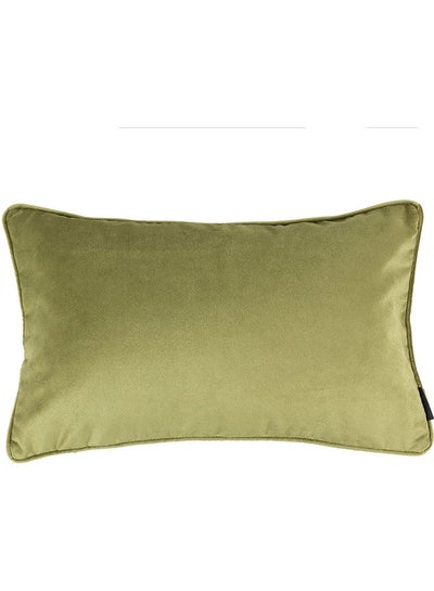 Buy Solid Velvet Decorative Cushion Green in Saudi Arabia