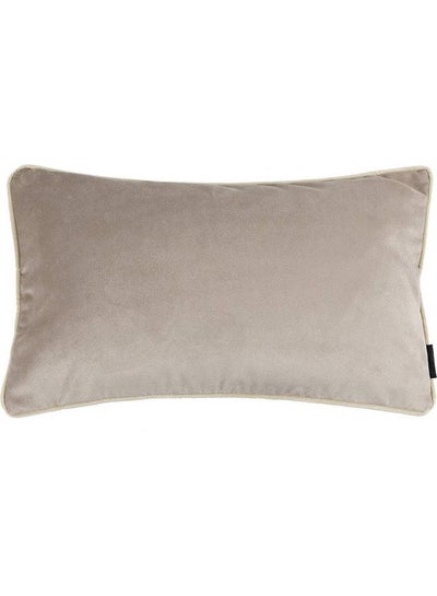 Buy Velvet Decorative Filled Cushion Beige in Saudi Arabia