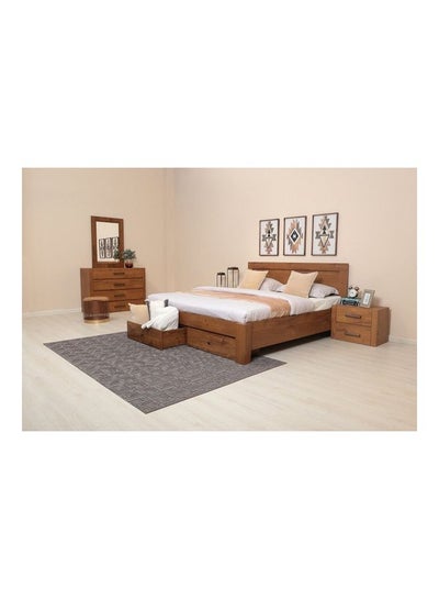 Buy 5-Piece Boomerang Bedroom Set Brown in UAE