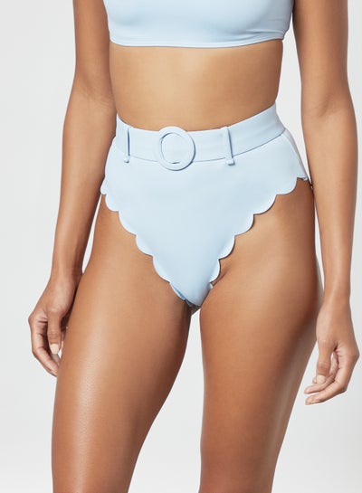 Buy Scallop Edge Bikini Bottoms Pastel Blue in UAE