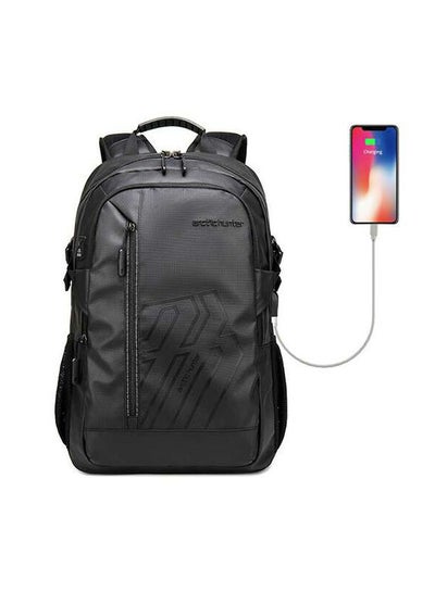 Buy Multi Functional Travel Laptop Waterproof Backpack Black in Egypt