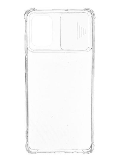 Buy Hard Back Cover With Sillicone Edges And Camera Slider Protector For Samsung Galaxy A71 Clear in Egypt