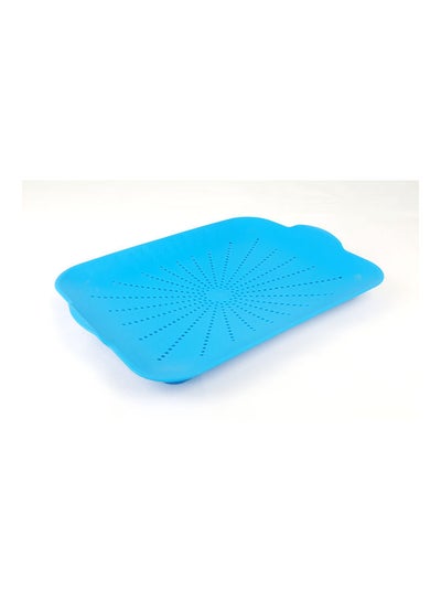 Buy Flat Plastic Colander Blue in UAE