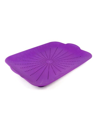 Buy Flat Plastic Colander Purple in UAE