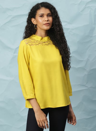 Buy Casual Top Lime Yellow in Saudi Arabia