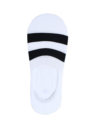 Buy Stripes Design No Show Socks for Men Multi in UAE