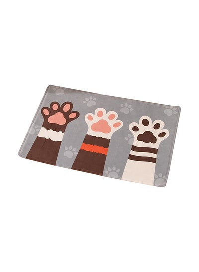 Buy Lovely Cat Claw Sponge Doormat Grey in UAE