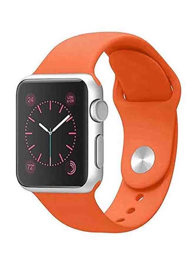 Buy Silicone Sport Replacement Band For Apple iWatch Series 6/SE/5/4/3/2/1 40-38mm Orange in UAE